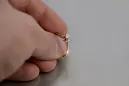 Ring Vintage Stil Zirkon Originales Vintage-Roségold aus 14 Karat vrc353r